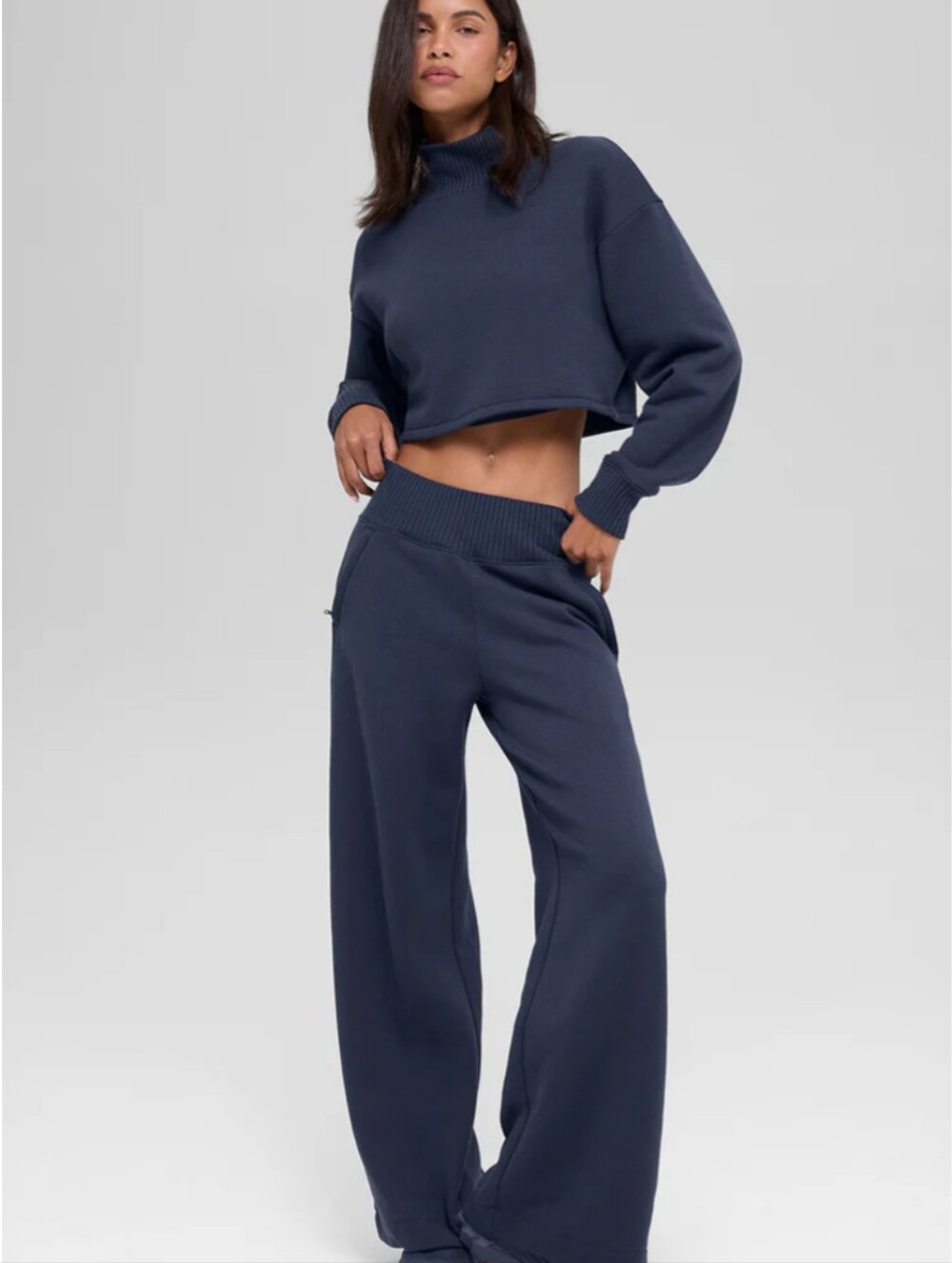ALO SZ XS Serenity Wide Leg Sweatpant Navy